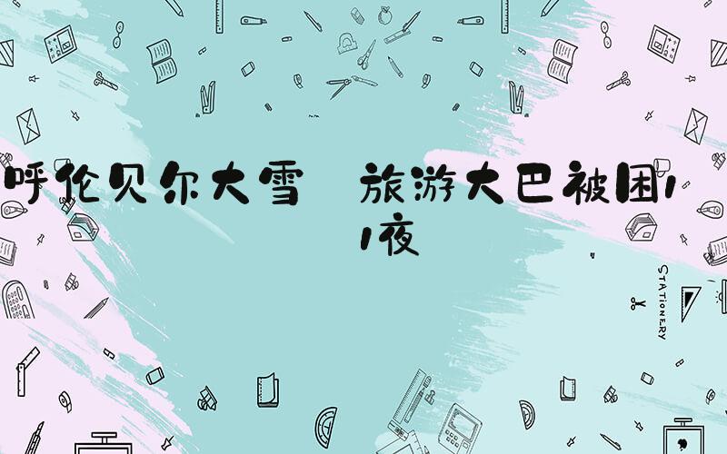呼伦贝尔大雪 旅游大巴被困1天1夜